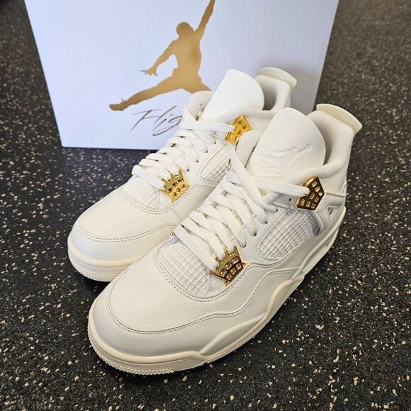 Nike Air Jordan 4 Metallic Gold AQ9129-170 Womens Size 10W/8.5M - Picture 2 of 8